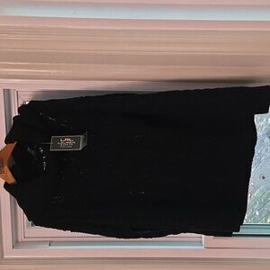 LRL Cotton Blend Fisherman Sweater Wms M Cable Knit Winter Luxe NWT